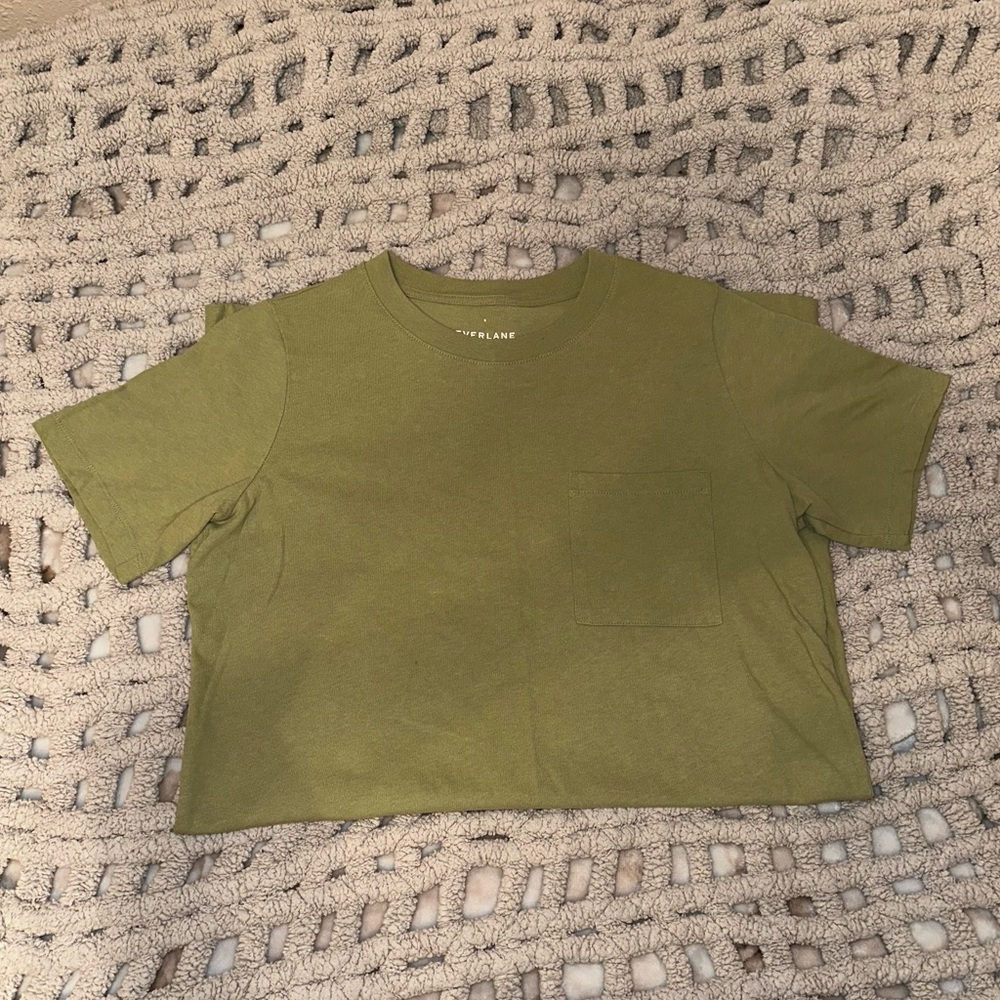 Everlane Women Olive Green T-Shirt Dress Size S - Picture 3 of 7